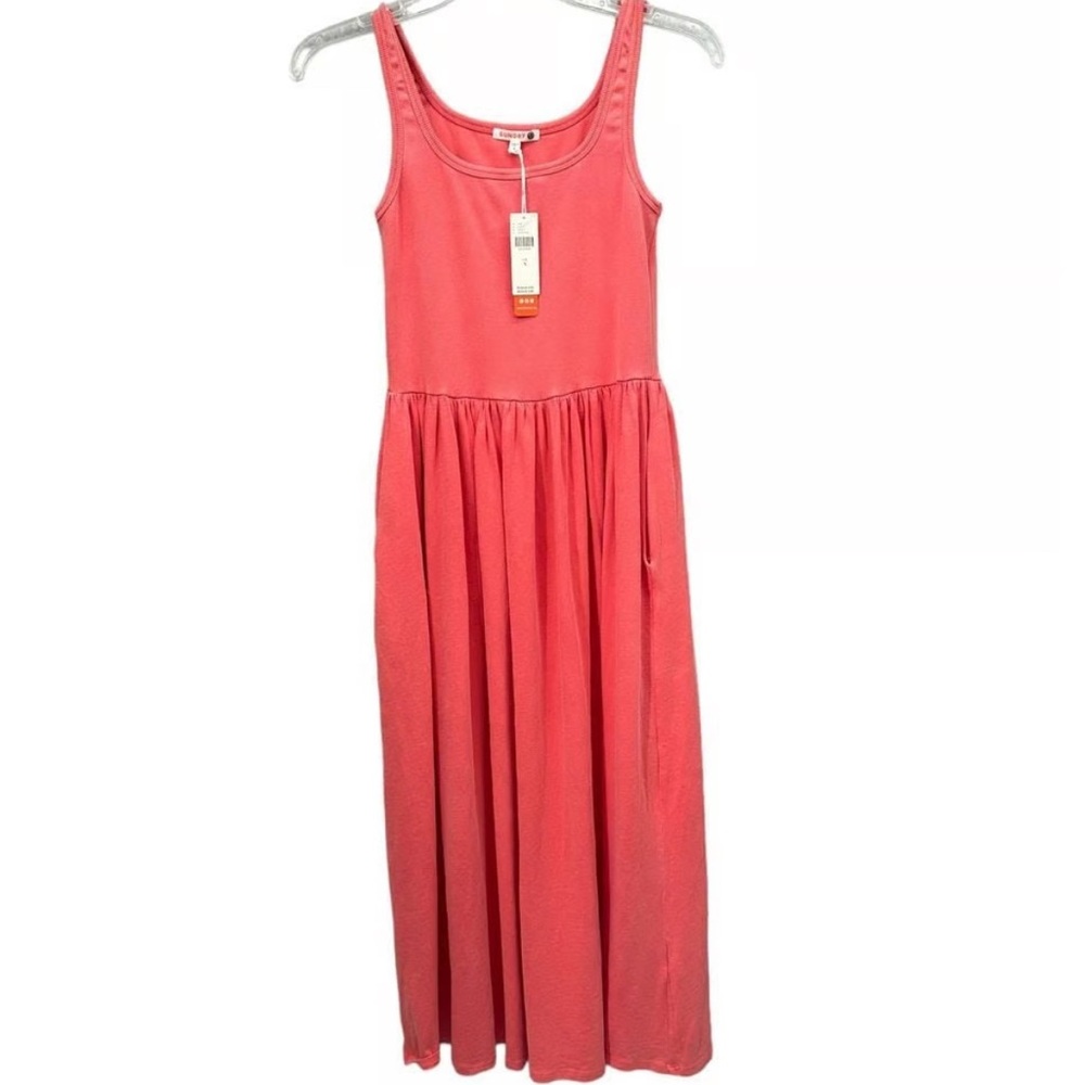 NWOT Sundry ribbed midi tank dress with pockets size small